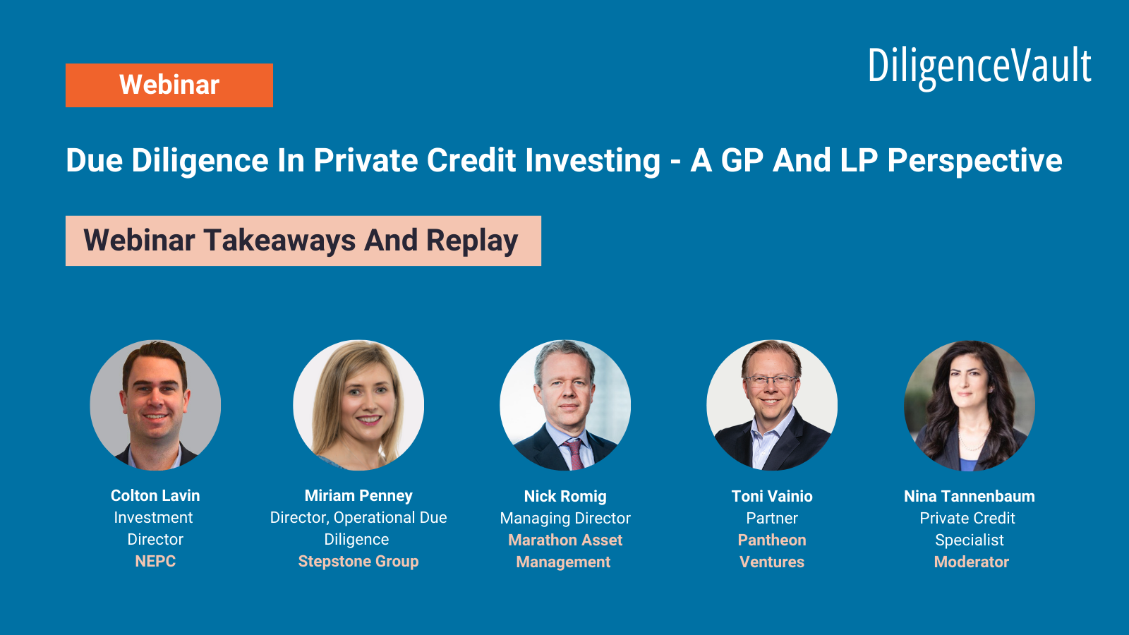 DiligenceVault Webinar Takeaways - Due Diligence In Private Credit Investing